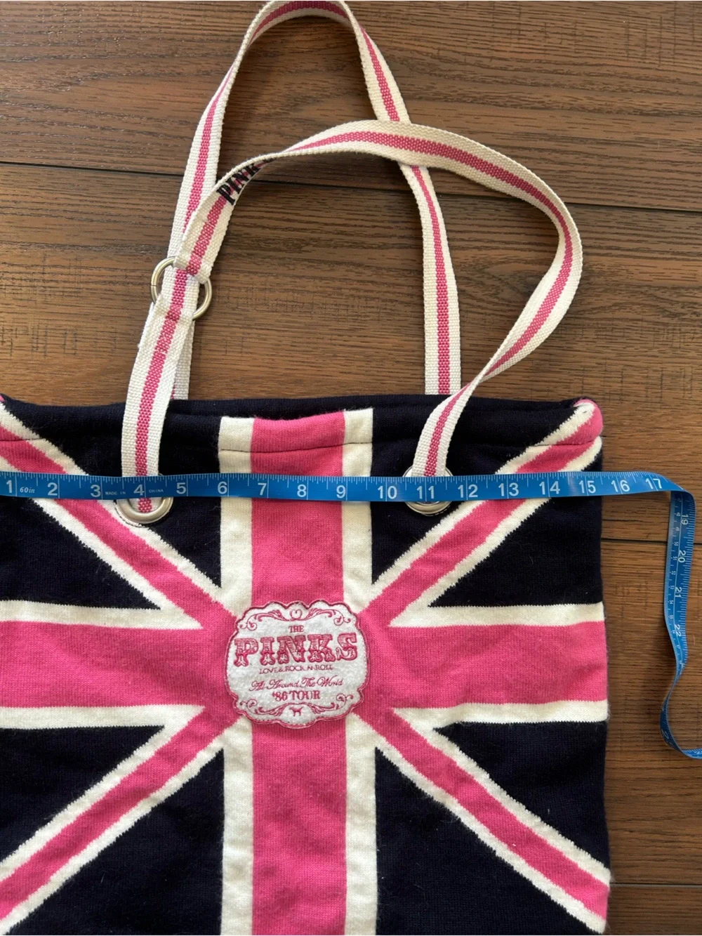 Victoria’s Secret “The Pinks Love & Rock N Roll Around The World ‘86 Tour Tote